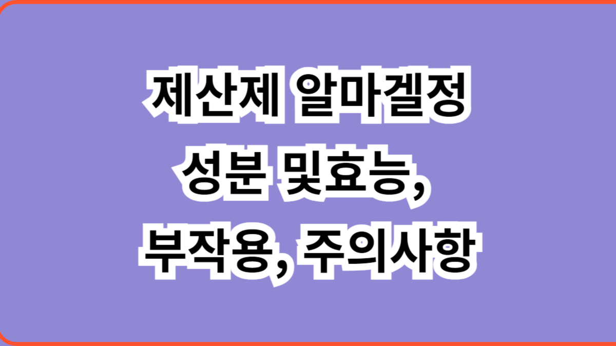 제산제 알마겔정